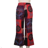 Pantalones de pierna ancha de estilo étnico para mujer, pantalones de Yoga Harem gitano Hippie tailandés bohemio con corte fruncido en la cintura - details 8