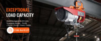 SucceBuy Carro manual de polipasto eléctrico, capacidad de 1100 libras, carro de viga de empuje con ruedas dobles, brida ajustable de 2,36"-4,72" - details 1