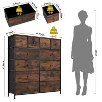 Vestidor para dormitorio, unidad organizadora de almacenamiento con tela, marco de Metal, 12 cajones, vestidores y cofres de cajones para pasillo, entrada - details 8
