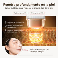 ANLAN Radiofrecuencia facial, Dispositivo de belleza RF multipolar, Lifting facial EMS, Reafirmación de la piel, Antiarrugas y antiedad, Masajeador de luz de 3 colores para el cuidado de la piel, Oro de 24 quilates - details 2