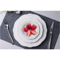Juego de Platos de Carga de Porcelana Blanca Empresada 3pcs 6+8+10 pulgadas - details 7