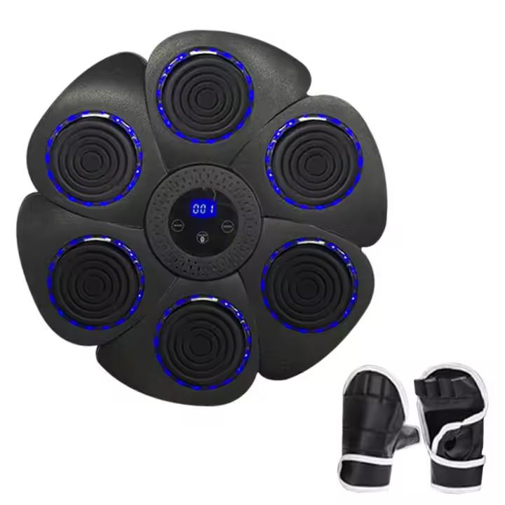 Máquina de entrenamiento de boxeo con música inteligente, con guante de boxeo, saco de boxeo interactivo para pared para adultos y adolescentes - 1