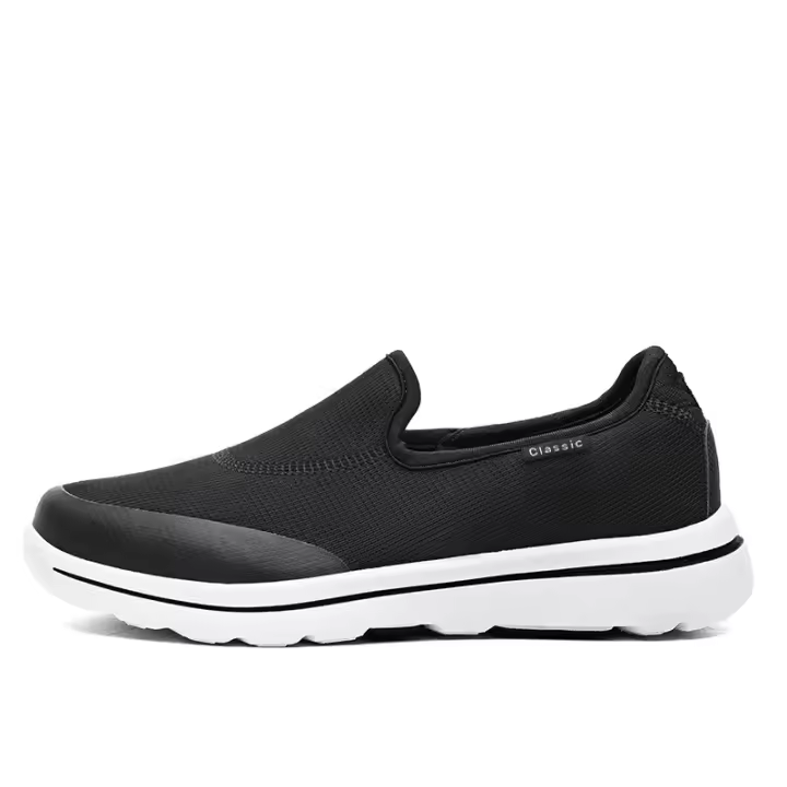Zapatos de malla tejida con mosca transpirables para hombres, zapatos de tela de suela gruesa de un pedal - 1