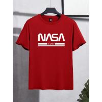 Camiseta de Manga Corta para Hombre 100% Algodón, Informal, a la Moda, Holgada, de Talla Grande, con Estampado de Letras, Deportiva - details 11