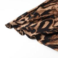 BUNO-falda Midi ajustada de leopardo satinado a la moda para mujer, faldas elegantes Vintage de cintura alta elástica para mujer - details 8