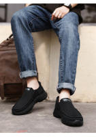 Los hombres zapatos transpirables de malla tejida ultra-ligeros con suela gruesa de pedal. - details 10