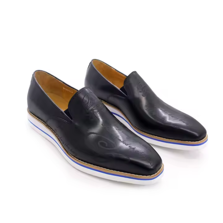 Zapatos de cuero para hombre, zapatos planos cómodos hechos a mano, mocasines clásicos - 1