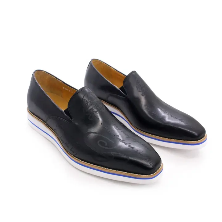 Zapatos de cuero para hombre, zapatos planos cómodos hechos a mano, mocasines clásicos - 1
