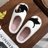 Zapatillas De Casa Para Mujer Con Patrón De Perro Dachshund Bordado Suaves Y Cálidas Antideslizantes Hechas De Algodón Y Poliéster Con Suela Gruesa Para Uso Interior Regalo Para Mamá De Mascota - details 4