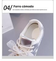 Nuevos Zapatos Casuales De Encaje Para Mujer, Zapatos De Tablero Transpirables De Malla - details 8