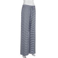 Pantalones de punto de pierna ancha a rayas con cintura elástica para mujer, novedad en la moda 2025 - details 2