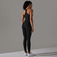 Hamidou-Conjunto de Yoga sin costuras para mujer, ropa deportiva para gimnasio, sujetador de entrenamiento, mallas de cintura alta para correr, traje para Fitness - details 8