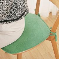 Cojín de silla de tela de pana Simple, almohadillas de silla de madera maciza gruesas, cojín de esponja suave antideslizante para oficina - details 1