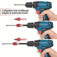 Extensión de broca magnética de liberación rápida, Kit de herramientas con vástago hexagonal de 1/4 pulgadas, Compatible con - details 1