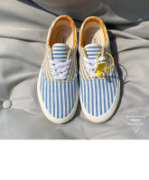 Zapatos de tablero bajos a rayas azul-marrón, talla extra grande para hombre y mujer, los mismos zapatos casuales versátiles. - details 10
