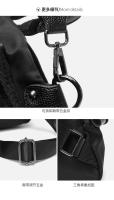 Mochila negra para mujer, bolsas de viaje impermeables para mujer, tela Oxford, bolso pequeño y bonito para niña, mochila informal de moda con estilo coreano - details 12
