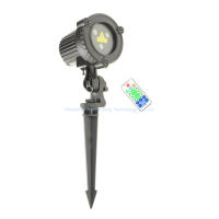 Proyector de Patrón de Estrellas Láser RGB ESHINY Impermeable Montado en la Pared - details 6