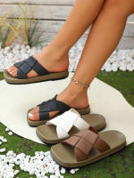 2025 nuevas zapatillas exteriores de verano para mujer, moda popular, versátil, fondo suave, baño, antideslizante, hogar, versión coreana, zapatillas geniales - details 12