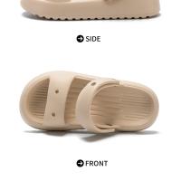Sandalias deslizantes de doble correa para mujer, sandalias con correa para exteriores, informales, suela gruesa, para playa, impermeables, EVA, en espiga, DIY - details 21
