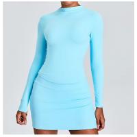 Top deportivo de manga larga, cuello redondo, ajustado, ligero y elástico para mujer - details 12