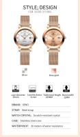 Reloj de lujo para mujer, correa de acero inoxidable, calendario luminoso, resistente al agua, relojes elegantes de moda para mujer - details 8