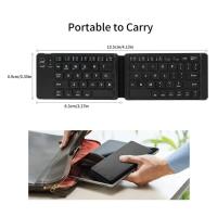 Teclado Bluetooth plegable para IPAD, tableta móvil, portátil, oficina, Mini teclado inalámbrico, almacenamiento, tres sistemas, universal - details 8