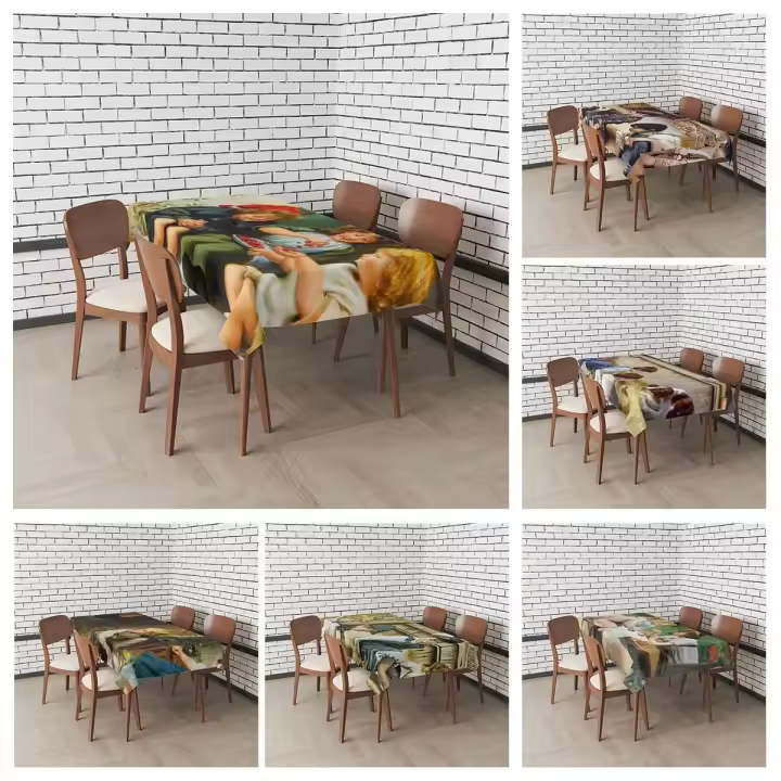 Manteles para el hogar, adornos, complementos rectangulares para mesa de comedor, manteles impermeables y resistentes a las manchas - 1