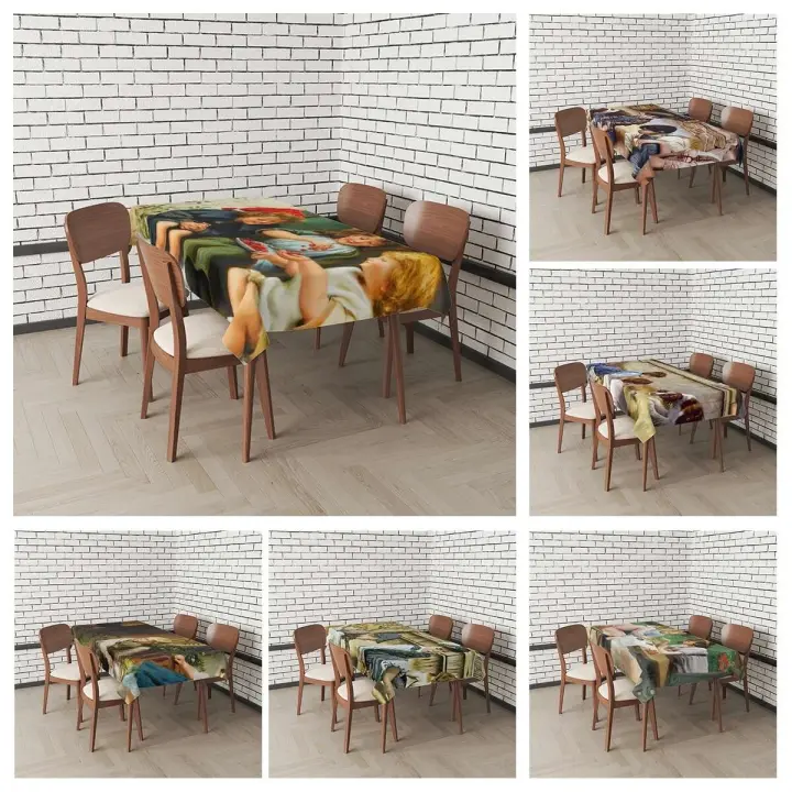 Manteles para el hogar, adornos, complementos rectangulares para mesa de comedor, manteles impermeables y resistentes a las manchas - 1