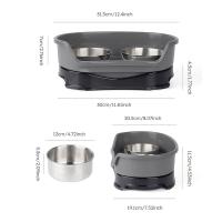 Cuenco para perros de acero inoxidable con deflector, cuenco para comer y beber agua, cuenco de alimentación extraíble, cuenco de agua a prueba de desorden, gran capacidad - details 0