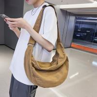 Bolso Bandolera De Lona Sólida Para Mujer Gran Capacidad Bolso De Compras Y Estudiante Bolso De Hombro Unisex Para Escuela - details 18