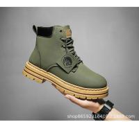 Botas de hombre con cordones, novedad de invierno 2023, botas altas de ocio que combinan con todo, botas informales antideslizantes de tendencia, botas planas de goma para hombre - details 19