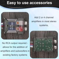 Adaptador de altavoz de alto nivel a RCA de bajo nivel, convertidor de Audio de subwoofer alto a bajo para Audio de coche - details 5