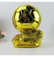 Copa de fútbol de Europa de 25CM, Balón de Oro, decoración de oficina con tecnología galvanizada, regalo de resina - details 3