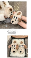 Lindo cachorro de dibujos animados interior hogar cálido antideslizante desgaste exterior felpa algodón fregona. - details 19