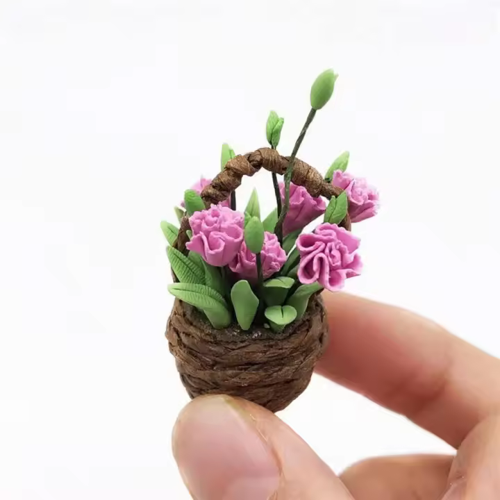 1/12 casa de muñecas en miniatura planta wer Pot muebles modelos hogar rs - 1