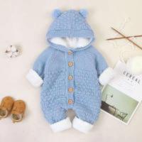 Ropa de bebé recién nacido, Cárdigan con capucha, Ropa de moda para bebés y niños pequeños, Otoño e Invierno - details 3