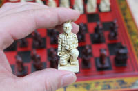 Ajedrez-juego creativo de escritorio tridimensional, Guerrero de terracota, piezas de ajedrez, tablero de ajedrez de madera - details 8