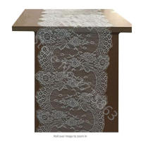 Mantel de Mesa de Encaje Blanco Floral 14x118 Pulgadas Ideal para Despedida de Soltera y Decoración de Boda Rústica - details 0