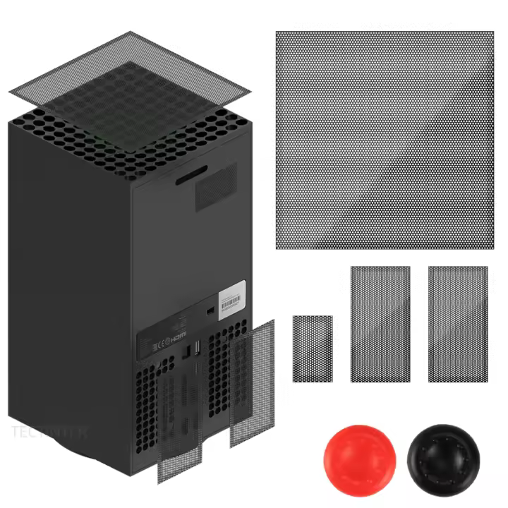 Cubierta de filtro antipolvo para consola Xbox Series X, ventilador de refrigeración, tapas de Thumbstick para Xbox Series X, accesorios - 1