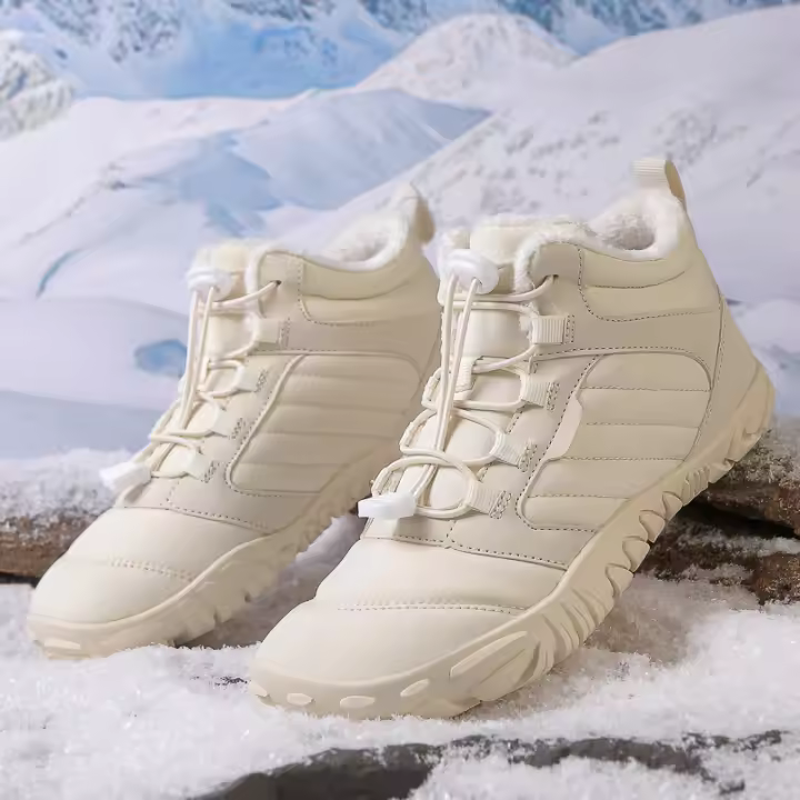 Botas de nieve de lana gruesa, zapatos individuales impermeables y antideslizantes, zapatos de algodón antideslizantes para usar descalzo. - 1