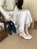 Temperamento francés diamantes de imitación tacón grueso tacones altos zapatos individuales nueva brisa de noche con falda zapatos Mary Jane - details 17