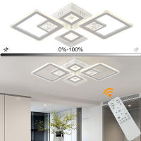 Lámpara de techo acrílica moderna con LED incorporado de 46W controlable por remoto para iluminación de porche y dormitorio con Montaje flush - details 4