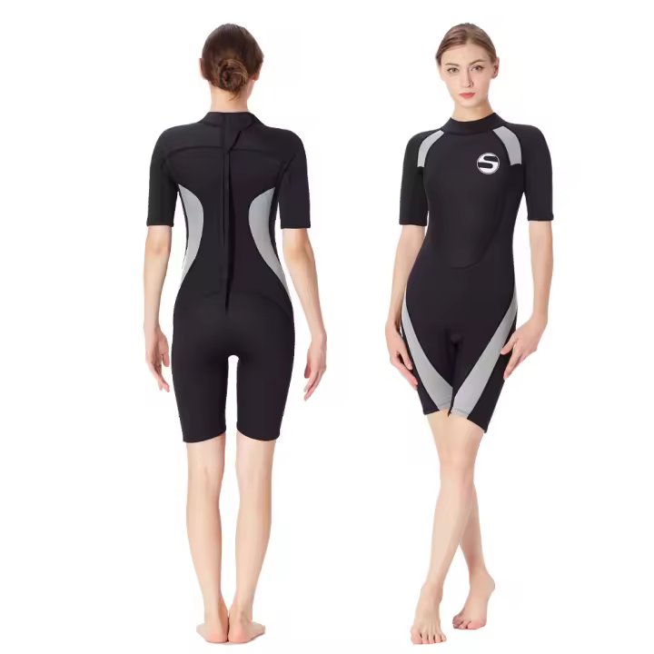 Traje de buceo corto integrado de 3mm, Gris cnw012.L - 1
