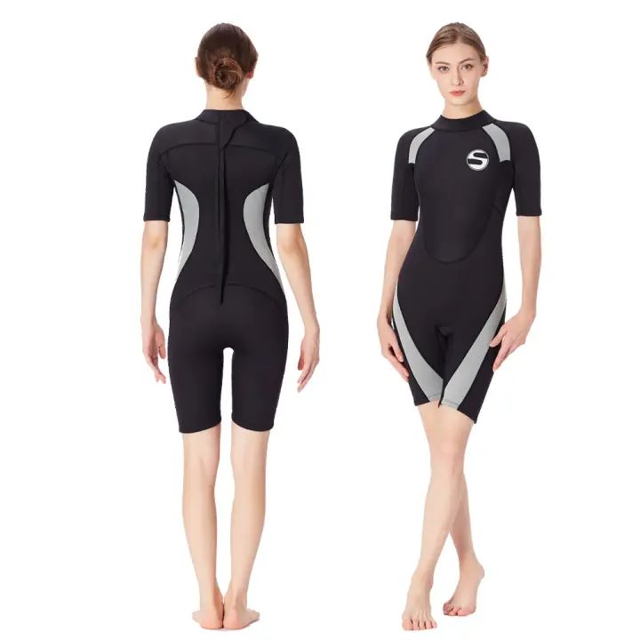 Traje de buceo corto integrado de 3mm, Gris cnw012.XXL - 1