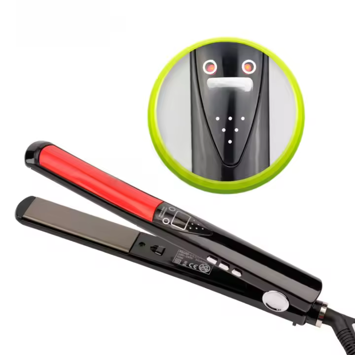 MBHAIR pantalla LCD placas de titanio plancha plana planchas alisadoras herramientas de estilismo plancha de pelo profesional - 1