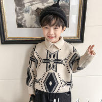 2024 Otoño e Invierno nueva moda para niños lindo Polo de cuello alto manga larga estampado suelto cómodo Casual versátil Top - details 1