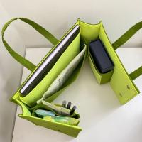 Bolsa de almacenamiento de fieltro de poliéster con botón a presión, divisor, bolsos de libros plegables portátiles, maletín de viaje reutilizable de gran capacidad - details 6
