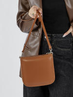 Bolso de Cuero Genuino para Mujer: Bandolera, Bolso para Teléfono y Cubo - details 3