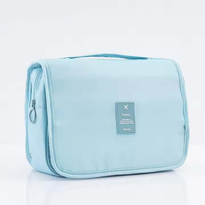 Bolsa de cosméticos grande portátil con gancho multifuncional para viaje, caja de almacenamiento de maquillaje de alta calidad - 1