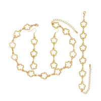 Conjunto de collar y pendientes de pulsera para mujer, diseño de flor de ciruelo, collar largo - details 4